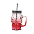 thumbnail image 1 of Gradient Colored Glass Cup With Transparent Lid And Straw Cup, 1 of 5