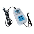 thumbnail image 1 of Controlador de termostato Digital con adaptador estadounidense, interruptor de retardo de dos modos con luz indicadora de salida para cría de reptiles Sharpla Controlador de temperatura, 1 of 8
