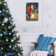thumbnail image 1 of Letrero navideño de metal de 12x8 pulgadas, ideal para decorar paredes y puertas interiores., 1 of 7