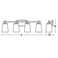 thumbnail image 2 of JNNV3309MBBK AFX Joanna - 4 Light Bath Vanity In Modern Style-9 Inches Tall And 6 Inches Wide, 2 of 3