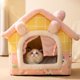thumbnail image 2 of Cama para conejillo de indias, cueva para abrazos, forro polar cálido, acogedora casa, ropa de cama, cojín para dormir, jaula, nido para animales pequeños, ardilla, chinchilla, conejo, erizo, 2 of 3