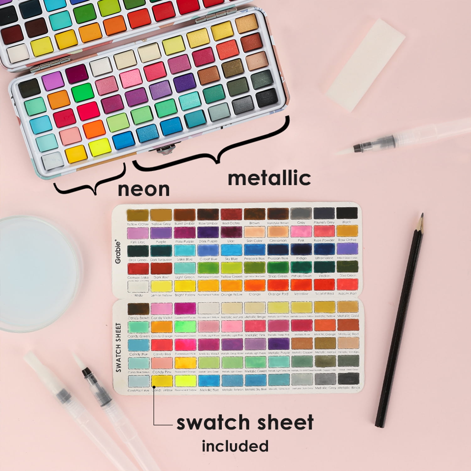 A guide on the many grabie watercolor palettes #grabiewatercolors