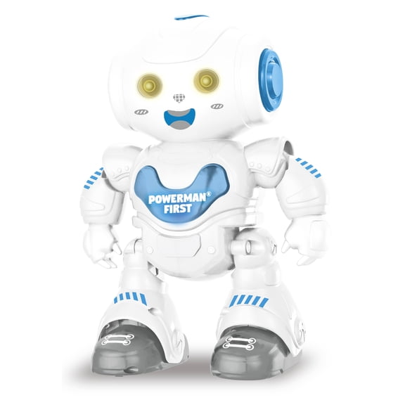 Lexibook Powerman First, My First Smart Interactive Toy Learning Robot, Toy for Kids, Dancing, Plays Music, Boy, Girl, White/blue