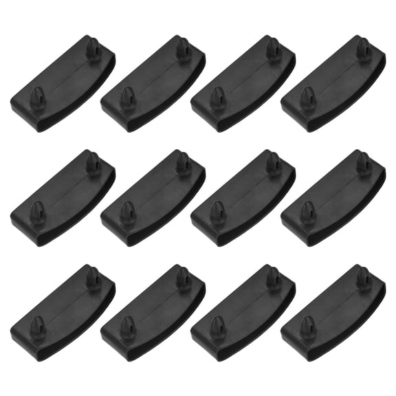 Uxcell 12 Pcs 64mm x 11mm Plastic Bed Slat End Caps, Bed Slat Cover Replacement Holders Furniture Accessories Support for Holding Securing Wooden Base, Black