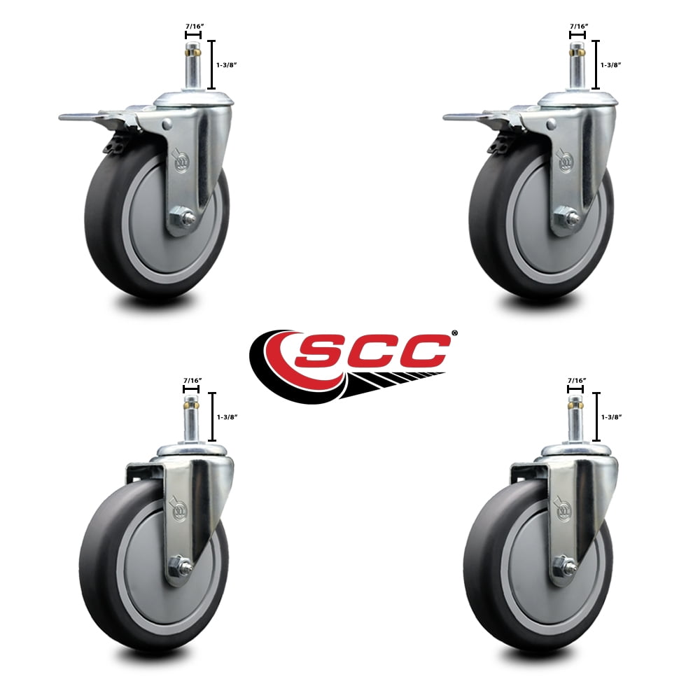 5 Rubbermaid Cart Casters - Non-Marking Wheel 4400 Series 4500