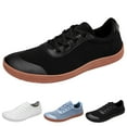 thumbnail image 5 of kamemir Men's Barefoot Shoes Wide Toe Box Minimalist Design Sole Heel Stability(White,9.5), 5 of 5