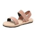 thumbnail image 2 of AXXD Pink Sandals for Women 9.5 Summer Flat Bottomed Mules Soft Bottomed Straight Line Sandals And, 2 of 6