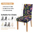 thumbnail image 5 of Decorative Vintage Paisley Bohemian Dining Chair Covers Set of 4 Colorful Floral Ethnic Retro Pattern Washable Polyester Stretch Slipcovers Removable Protector for Artistic Decor, 5 of 6