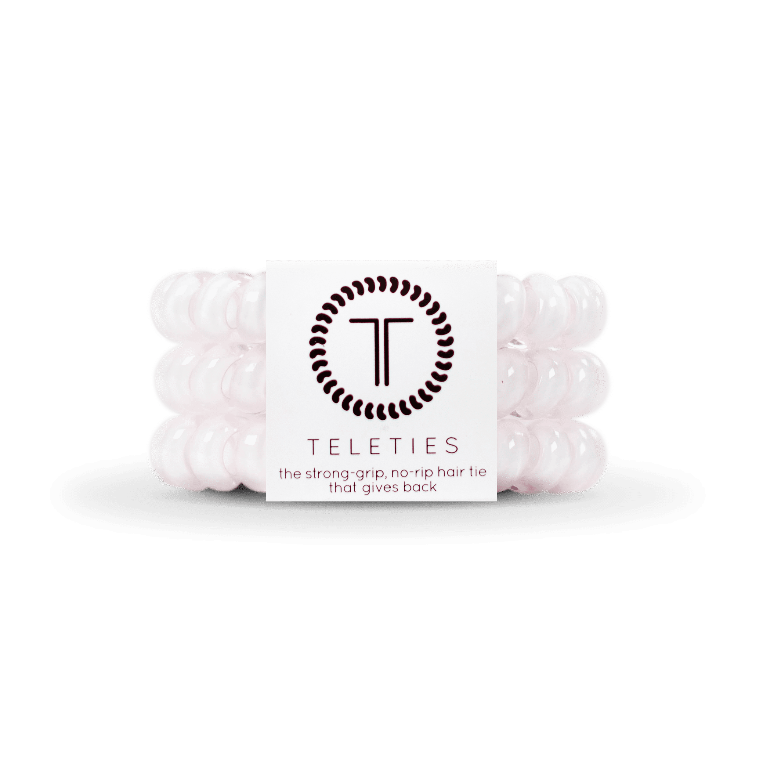 TELETIES Large Hair Ties, Rosewater Pink