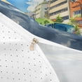 thumbnail image 4 of Castle Fairy Anime Garbage Truck Queen Duvet Cover Set for Teens, City Street View Bedding for Bedroom, Green Blue,3-Piece,No Comforter, 4 of 6
