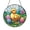 Acrylic 3.5 Inch, variant on Farm Duck with Eggs Faux Stained Glass Round Window Decor2101