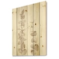 thumbnail image 2 of Designart 'Grey Eucalyptus Branches On White' Traditional Print on Natural Pine Wood, 2 of 5