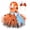 Orange, variant on Toddler Baby Girl Halloween Caveman Costume Kids Pebbles Flintstone Costume Stone Age Birthday Outfits Cavegirl Tulle Tutu Dress Headband