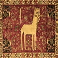 thumbnail image 1 of Ahgly Company Indoor Square Animal Brown Traditional Area Rugs, 7' Square, 1 of 4