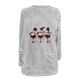 thumbnail image 4 of Sokhug Womens Sherpa Pullover Oversized Fuzzy Fleece Sweatshirts Fluffy Outerwear with Pockets Winter Soft Loungwear Gray, 4 of 4