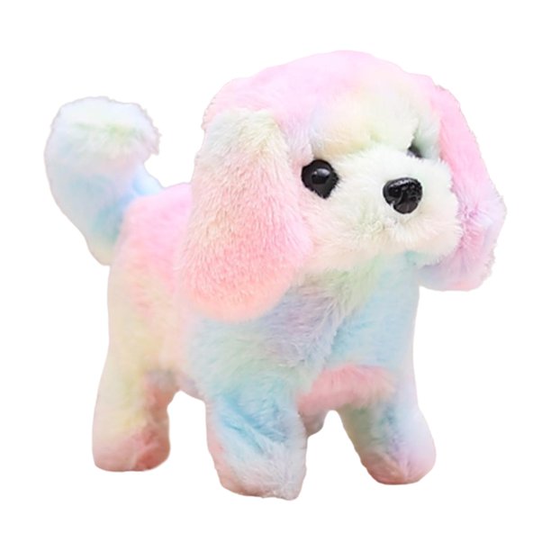 Juguete electrónico de peluche para mascotas, figuras educativas suaves, novedad con sonido, juguete para caminar, animales de peluche para niños, , cachorro grande