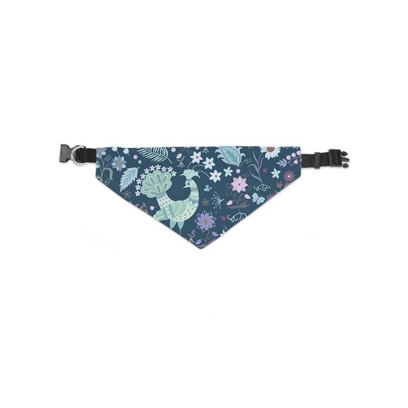 Storybook Peacock Flower Pattern Bandana  -Image by Shutterstock,  x-Large