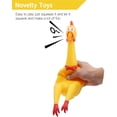 thumbnail image 2 of [Sobrecarga] Juguete para perros y pollo con chirrido, grande, 30 cm, pollo de goma amarillo para apretar y gritar, para mascotas o niños, 2 of 5