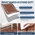 thumbnail image 4 of Modern Geometric Runner Rug 2x6 Geometric Bordered Solid Washable Rug – Modern Low Pile Non Shedding Carpet with TPR Non Slip Backing, Soft Neutral Floor Mat for Living Room, Bedroom & Nursery, 4 of 9
