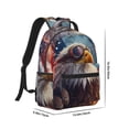 thumbnail image 2 of Yiaed Bald Eagle Pilot Print School Backpack College Backpack Daypacks for Students High School Spacious and Durable Daypack for Work and Travel-One Size, 2 of 6