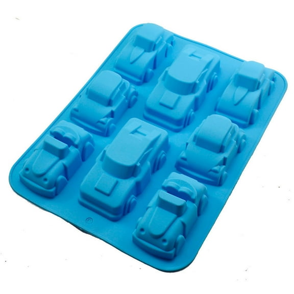 Car Shape Silicone Mold for Baking Non-stick Cake Fondant Chocolate Tool Easy Demoulding Creative Cookies Special Occasions Blue