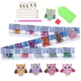 thumbnail image 2 of Painted Keychain,  Painting Kits, 5Pcs Small And Exquisite Owl Keychain For DIY Christmas Crafts  Arts Crafts New Year,Christmas Gift, 2 of 8
