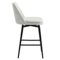 thumbnail image 6 of Spruce & Spring Counter Height Swivel Barstool with Curved Back and Metal Legs Set of 2, Cloud Fabric, 6 of 12