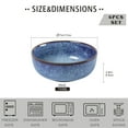 thumbnail image 5 of UNICASA Ceramic Pasta Bowls 25 oz ,Blue Soup Bowls Set of 4 for Kitchen,Dishwasher & Microwave Safe- for Cereal,Oatmeal,Salad, 5 of 6