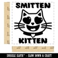 thumbnail image 2 of Smitten Kitten Love Anniversary Valentine's Day Square Rubber Stamp Stamping Scrapbooking Crafting - Small 1.25in, 2 of 7