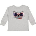 thumbnail image 3 of Inktastic 4th of July Girl Patriotic Cat Boys or Girls Long Sleeve Toddler T-Shirt, 3 of 5