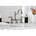 thumbnail image 4 of Kingston Brass KS3918GL Restoration Standard Mount Bathroom Bridge Faucet, Brushed Nickel, 4 of 5