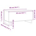 thumbnail image 2 of vidaXL Coffee Table Smoked Oak 90x44.5x45 cm Engineered Wood, 2 of 5