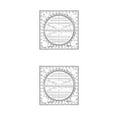 thumbnail image 1 of Langgg Practical Geometric Round Drawing Ruler Table for Drafting Student Style A 2Set, 1 of 6