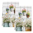 thumbnail image 2 of Spring Daisy Kitchen Towels Set of 2, Country Botanical Floral Wooden Grain Absorbent Dish Towels for Kitchen, Microfiber Hand Towel, Quick Drying Tea Towel for Cleaning Decorative Dishcloths, 2 of 7