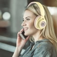 thumbnail image 6 of xgfhyjeh Wireless Bluetooth Headphoness with Mic, Noise Cancelling Over Ear Headphones for Sleep Gaming Running Workout Gym, Foldable Lightweight Memory Foam Headset for TV Phone PC Laptop, 6 of 7