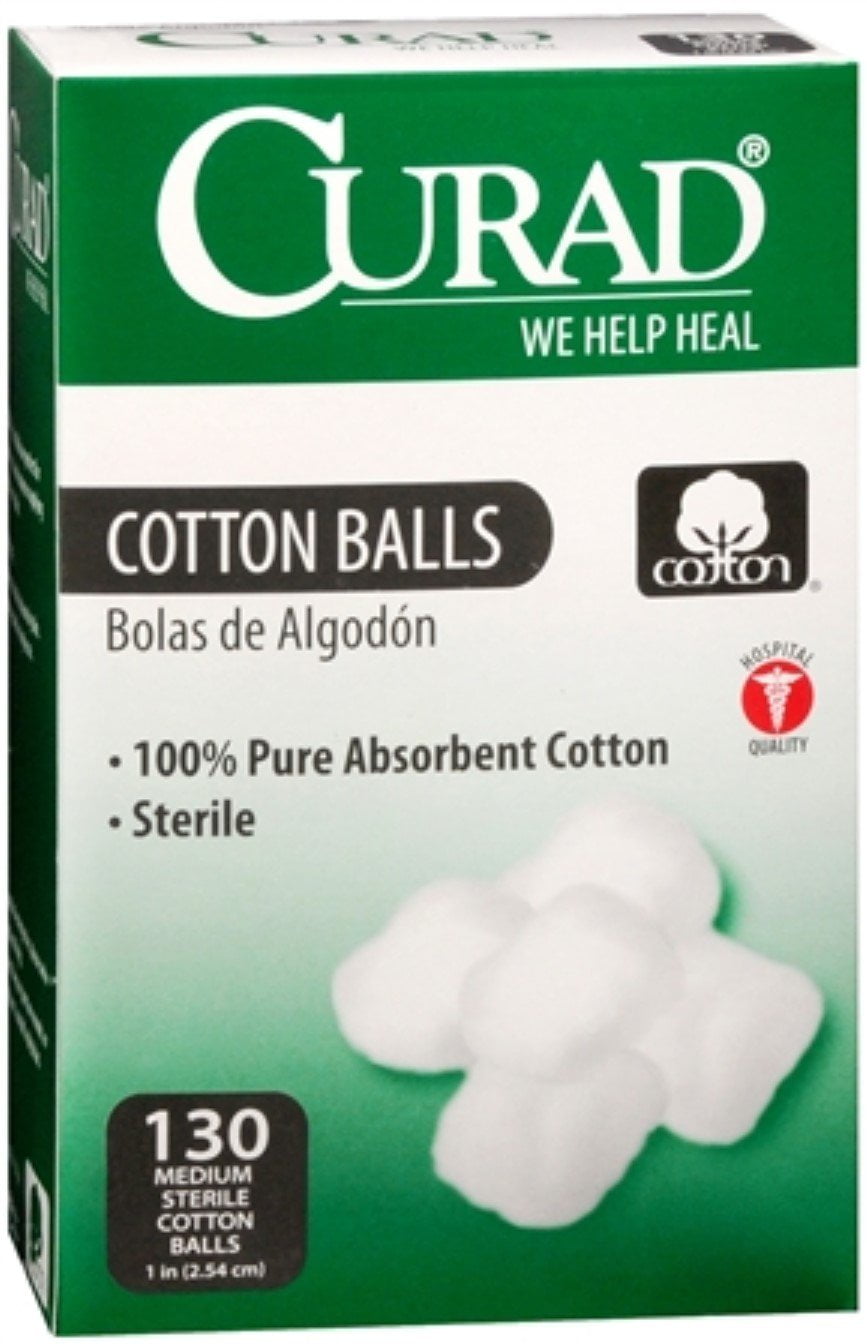 Curad Sterile Cotton Balls, 130 Ea, 2 Pack
