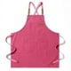 thumbnail image 1 of Zhuge Delantales de chef para hombres y mujeres con bolsillos grandes, delantal de trabajo resistente, ajustable, con espalda cruzada de lona de algodón, talla M a XXL (rosa), 1 of 4