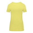 thumbnail image 5 of M&M SCRUBS Women's Short Sleeve Round-Neck T-Shirt Under Scrub (Yellow, Large), 5 of 5