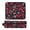 Black and Red Leopard Print, variant on Hair Tool Organizer Bag with Heat Resistant Mat Removable Travel Storage Case for Hot Air Brushes Curling Irons Gold Leopard Pattern