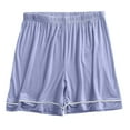 thumbnail image 2 of Feancey Pajama Shorts for Women Plus Size Pj Bottoms Soft Modal Lounge Shorts Comfort Elastic Waist Summer Short Pants Light Blue L, 2 of 7