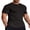 Black, variant on COOFANDY Muscle Shirts for Men Short Sleeve Athletic Quick Dry Tshirts Ribbed Texture Crew Neck T Shirts