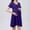 Purple, variant on SGFCWSX Women Maternity Nursing Dress, Round Neck Fashion Homewear Solid Color Breastfeeding Skirt Wine S