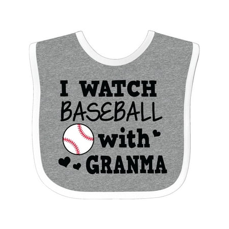 

Inktastic I Watch Baseball with My Granma Gift Baby Boy or Baby Girl Bib