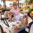 thumbnail image 3 of Golf Cart Seat Covers for 2 Seater,Red Poppy Microfiber Cart Seat Towel Blanket,Spring Farmhouse Country Flower Leaf Plant Absorbent Breathable Non Slip Bench Seats Protector for Golf Course 51"x31", 3 of 9