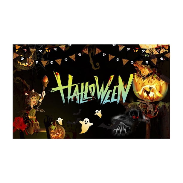 Banner de fondo para fotografía de Halloween, suministros para fondo de escena de Halloween aterradora 180cmx100cm
