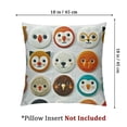 thumbnail image 4 of artoon Decorative Throw Pillow Case , Various Animals in Logo Style Minimalist Art Design Seal Bear Fox Seagull, Cushion Cover for Couch Living Room Car, Multicolor, 4 of 7