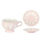 thumbnail image 2 of Juego de taza de té y platillo Gloria 3D cerámica rosado, 2 of 9