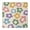 Colorful Daisy Flower, variant on Beige Daisy Flower White Blooms Pattern Square Fitted Tablecloth with Elastic Edge,Square Table Cover,Washable Elastic Table Cover for Home Kitchen Party Decor 34"x34"