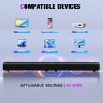 thumbnail image 4 of Sound Bar for Smart TV, 100W Bluetooth 5.3 Soundbar with RGB Lighting, 2-in-1 Detachable Sound Bar for TV, Surround Sound System for TV, Gaming Speaker, 4 of 10