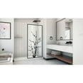 thumbnail image 2 of DreamLine Linea Blossom 34 in. W x 72 in. H Single Panel Frameless Shower Door, Open Entry Design in Satin Black, 2 of 7